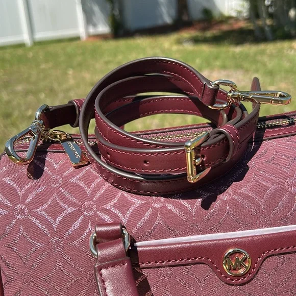 Michael Kors Burgundy Satchel - Picture 4 of 16